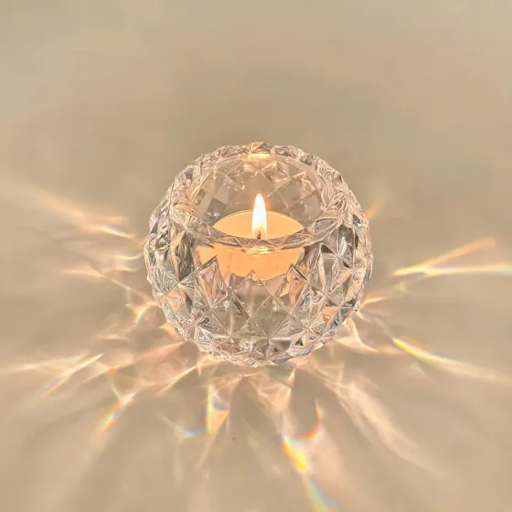Crystal candle holder